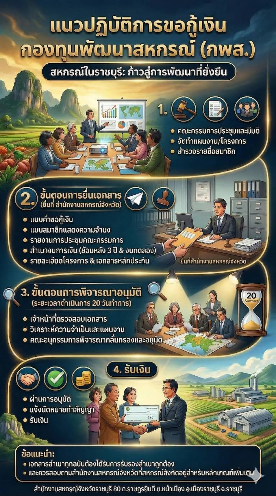 กบส. ขั้นตอนการกู้เงิน กพส 0