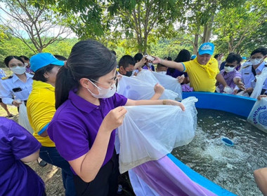 พิธีปล่อยพันธุ์สัตว์น้ำเนื่องในวันเฉลิมพระชนมพรรษาสมเด็จพระนางเจ้าสุทิดา พัชรสุธาพิมลลักษณ พระบรมราชินี ... พารามิเตอร์รูปภาพ 4